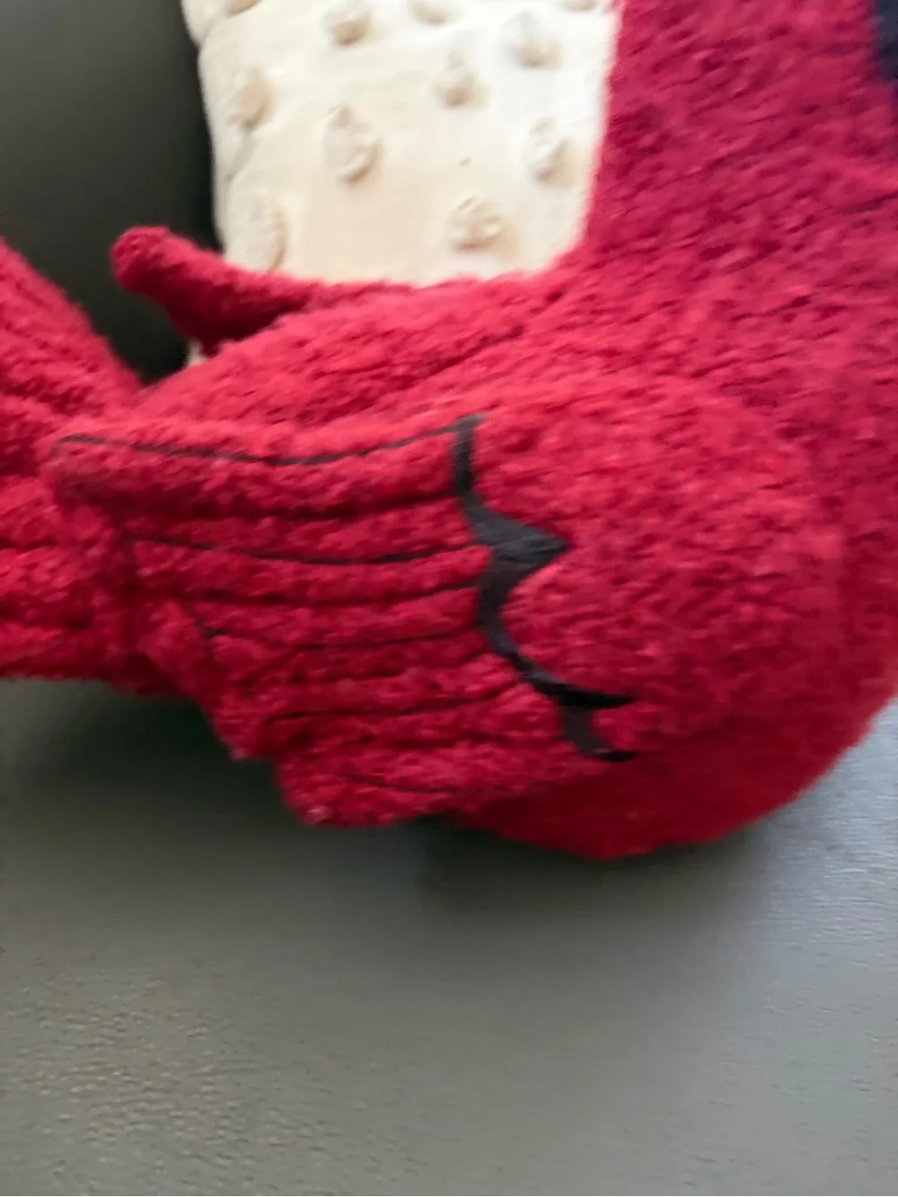 Pottery Barn Red Textured Cardinal Accent Pillow